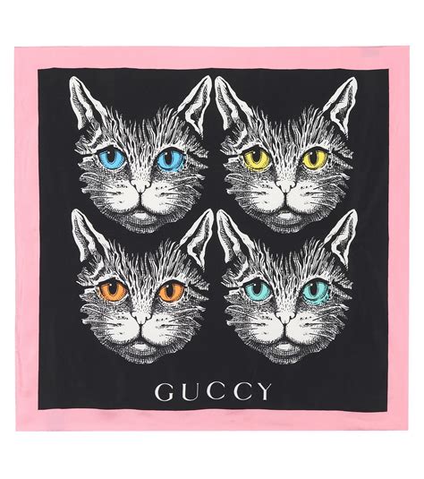 gucci mystic cat scarf